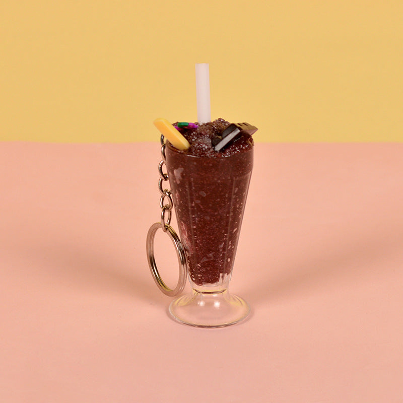 Wholesale Simulation Ice Cream Sundae PVC Keychains